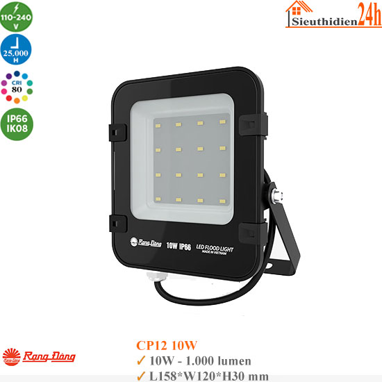 Đèn Pha Led Rạng Đông CP12 10W