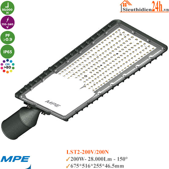 Đèn Đường LED MPE LST2-200 200W