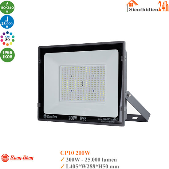 Đèn Pha Led Rạng Đông CP10 200W