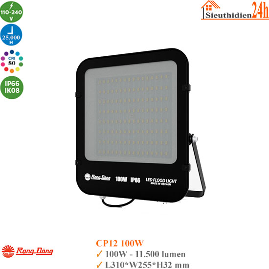 Đèn Pha Led Rạng Đông CP12 100W
