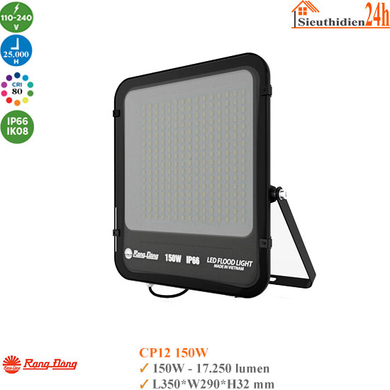 Đèn Pha Led Rạng Đông CP12 150W