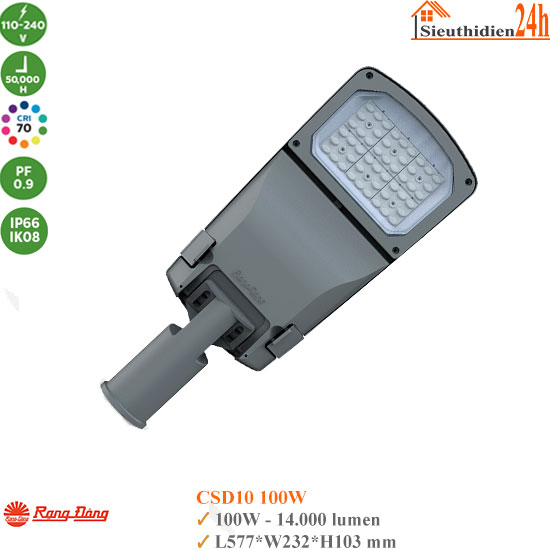 Đèn Đường LED Rạng Đông CSD10 100W