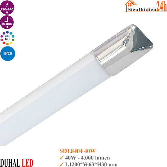 Đèn Led Bán Nguyệt Xi Trắng Duhal SDL8404 40W
