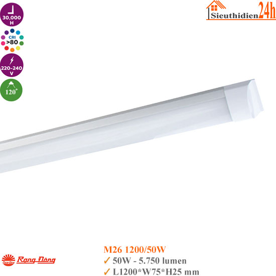Đèn Led bán nguyệt Rạng Đông M26 1200/50W