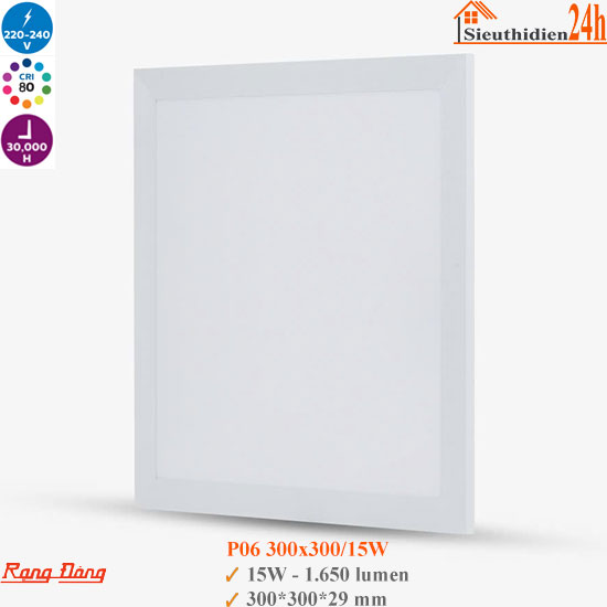 Đèn Led Panel Rạng Đông P06 300×300 15W
