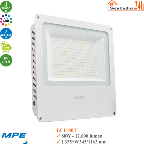 Đèn Pha Led Canopy MPE LCP-80T 80W