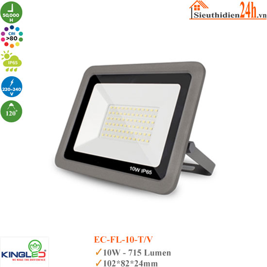 Đèn Led Pha Kingled EC-FL-10-V/T 10W