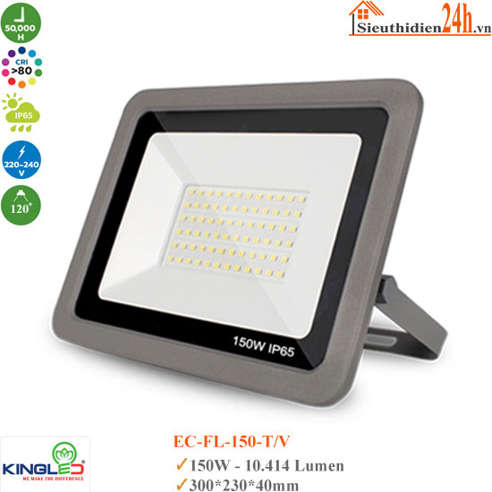 Đèn Led Pha Kingled EC-FL-150-V/T 150W