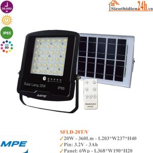 Đèn Led Pha Năng Lượng Mặt Trời MPE SFLD-20 20W