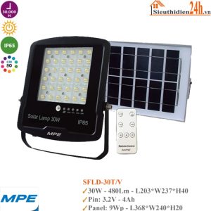 Đèn Led Pha Năng Lượng Mặt Trời MPE SFLD-30 30W