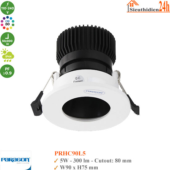 Đèn Spotlight Âm Trần Paragon PRHC90L5 5W