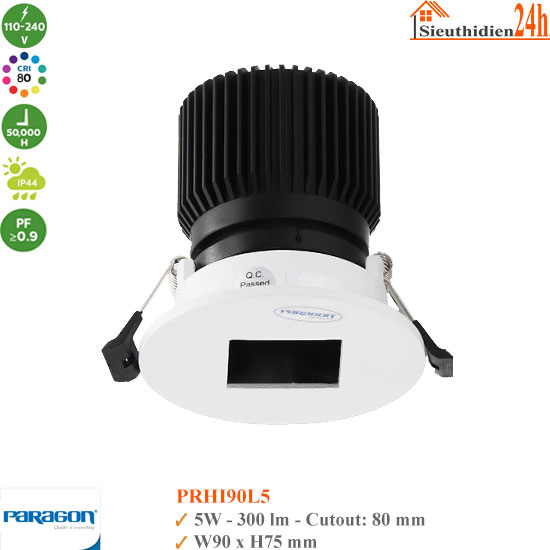 Đèn Spotlight Âm Trần Paragon PRHI90L5 5W