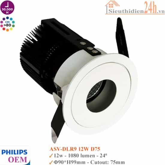 Đèn Spotlight Âm Trần Philips OEM ASV-DLR9 12W