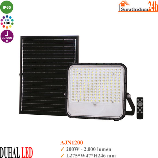 Đèn Pha Solar Duhal AJN1200 200W