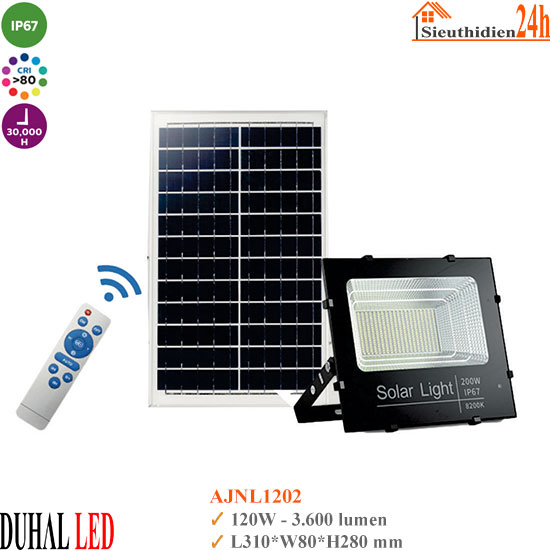 Đèn Pha Solar Duhal AJNL1202 120W