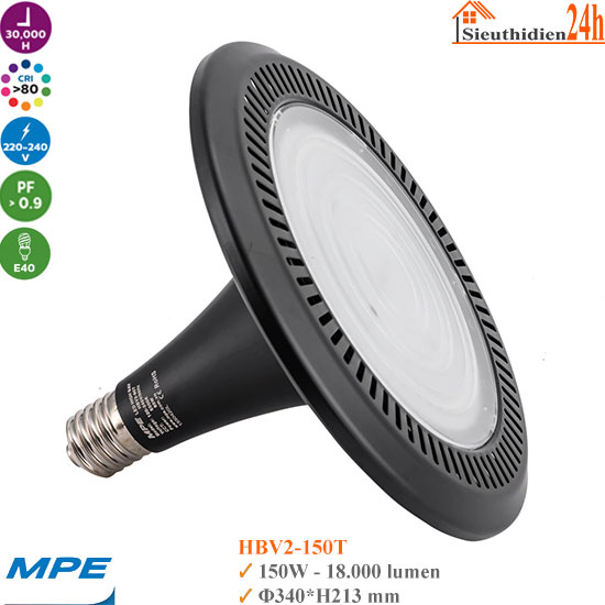 Bóng Đèn Led Highbay MPE HBV2-150T 150W E40
