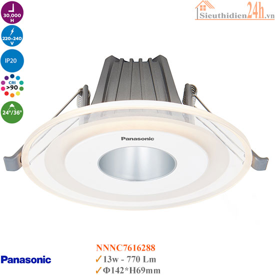 Đèn Spotlight Âm Trần Panasonic LGP NNNC7616288 13W Viền Lớn