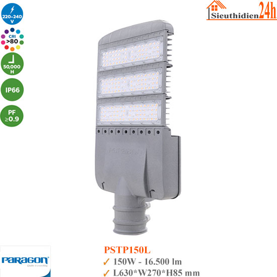 Đèn Đường Led Paragon PSTP150L 150W