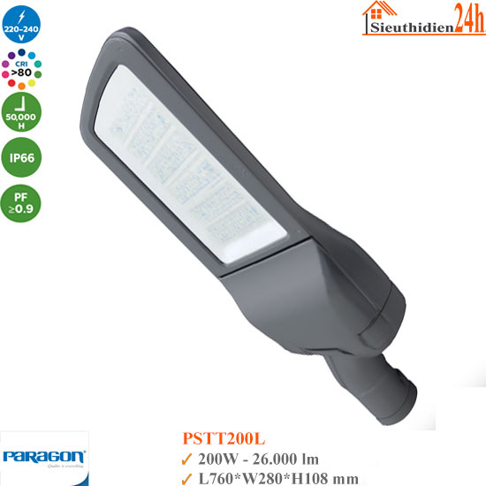 Đèn Đường Led Paragon PSTT200L 200W