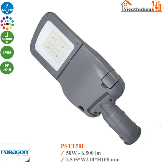 Đèn Đường Led Paragon PSTT50L 50W