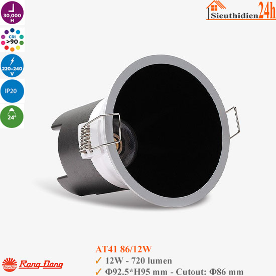 Đèn Spotlight Âm Trần Rạng Đông AT41 86/12W