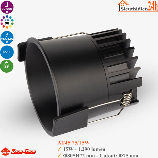 Đèn Spotlight Âm Trần Rạng Đông AT45 75/15W