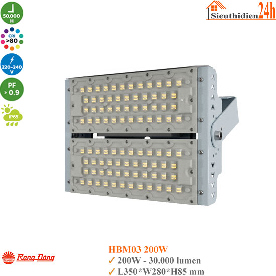 Đèn Led Highbay Module Rạng Đông HBM03 200W