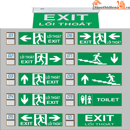 Đèn Exit Kentom KT-650 1 Mặt