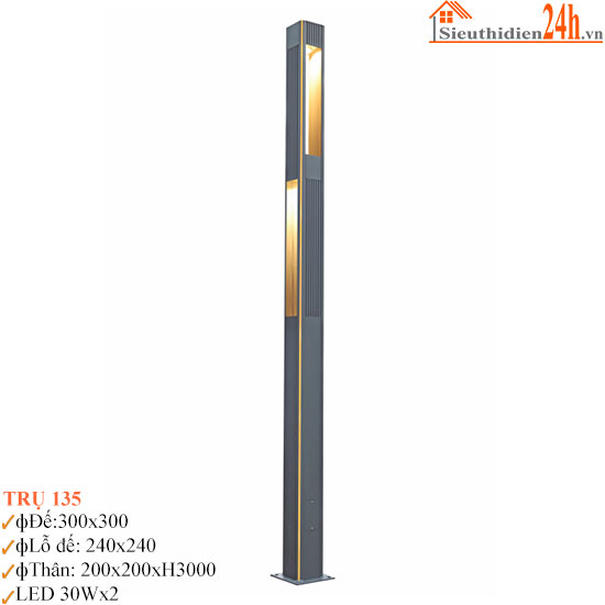 Đèn Trụ Sân Vườn Euroto TRU-135
