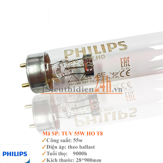 Bóng Đèn UV Diệt Khuẩn 55w Philips TUV HO 900mm