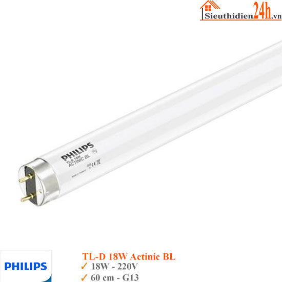 Bóng Đèn Dụ Côn Trùng Philips TL-D 18W Actinic BL UVA 60CM