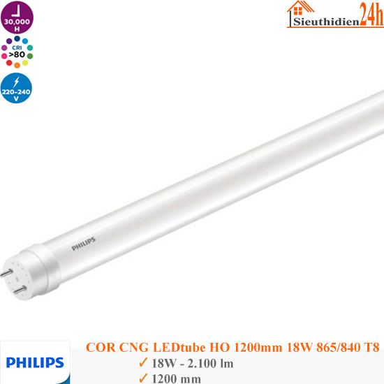 Bóng Đèn Tuýp Philips COR CNG LEDtube HO 1200mm 18W T8 I