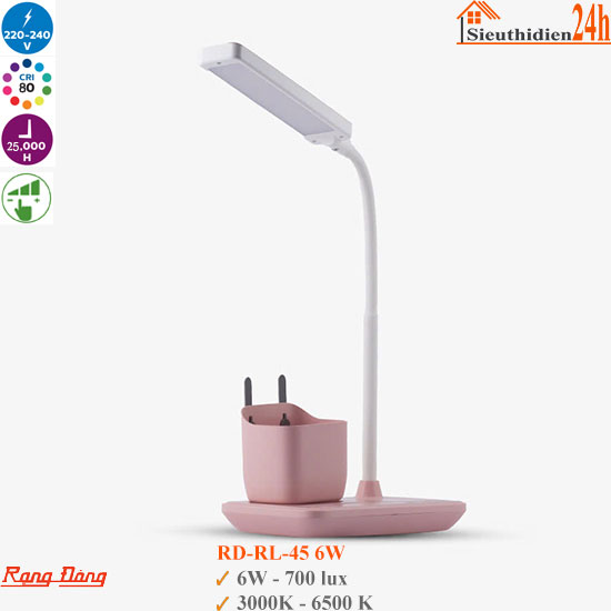 Đèn Bàn LED Cảm Ứng Rạng Đông RD-RL-45 6W