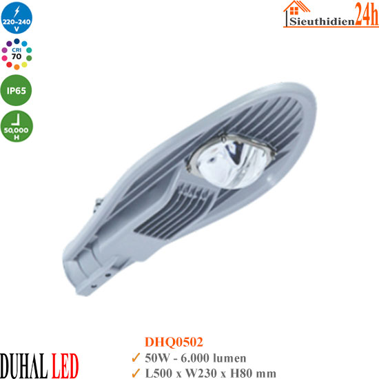 Đèn Đường Led Duhal DHQ0502 50W