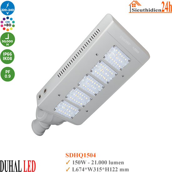 Đèn Đường Led Dim 5 Cấp Duhal SDHQ1504 150W