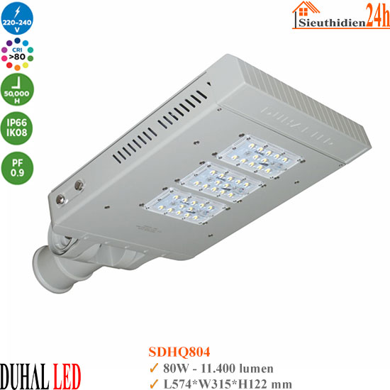 Đèn Đường Led Dim 5 Cấp Duhal SDHQ804 80W