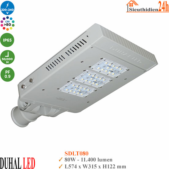 Đèn Đường Led Dim 5 Cấp Duhal SDLT80 80W