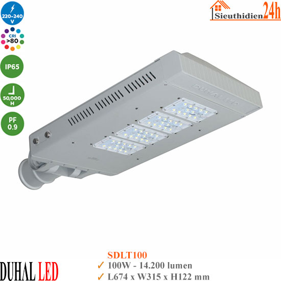 Đèn Đường Led Dim 5 Cấp Duhal SDLT100 100W