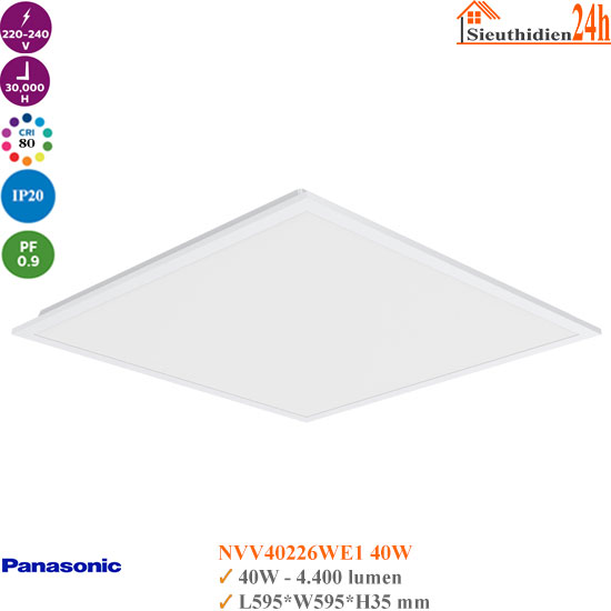 Đèn Led Panel Panasonic NVV40226WE1 40W 600×600
