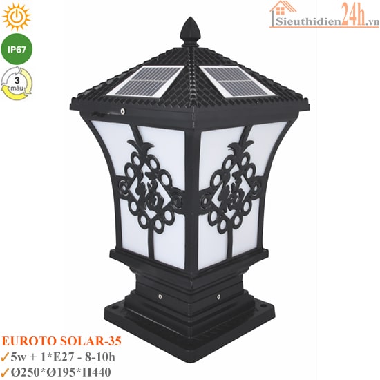 Đèn Trụ Cổng Euroto SOLAR-35