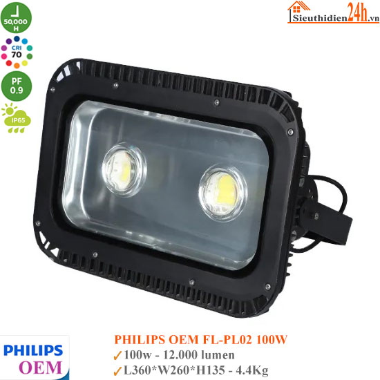 Đèn Pha Led Philips OEM FL-PL02 100W