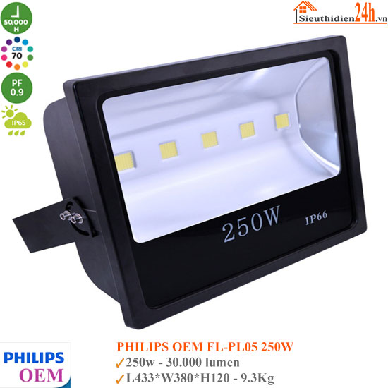 Đèn Pha Led Philips OEM FL-PL05 250W