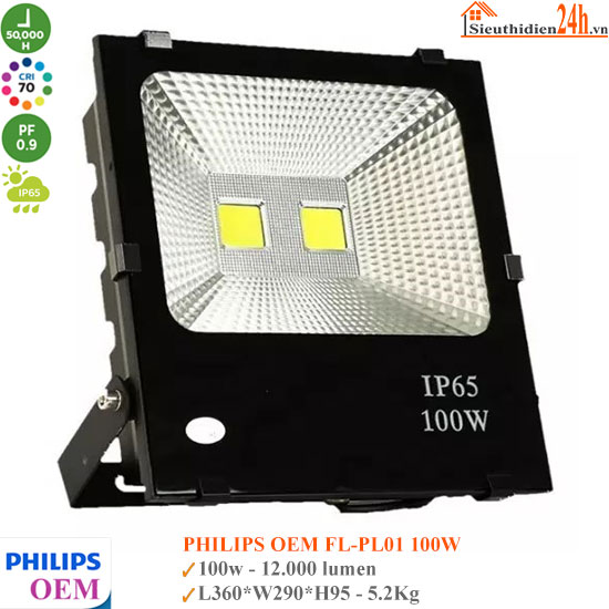 Đèn Pha Led Philips OEM FL-PL01 100W