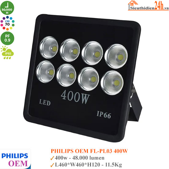 Đèn Pha Led Ly Philips OEM FL-PL03 400W