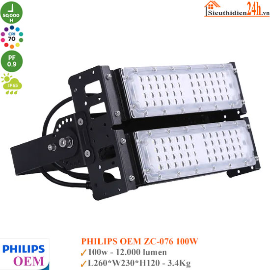 Đèn Pha Led Module Philips OEM ZC-076 100W