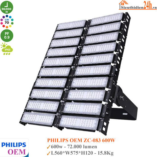 Đèn Pha Led Module Philips OEM ZC-083 600w