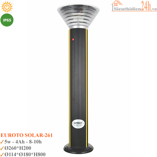 Đèn Trụ Sân Vườn Euroto SOLAR-TRU-261
