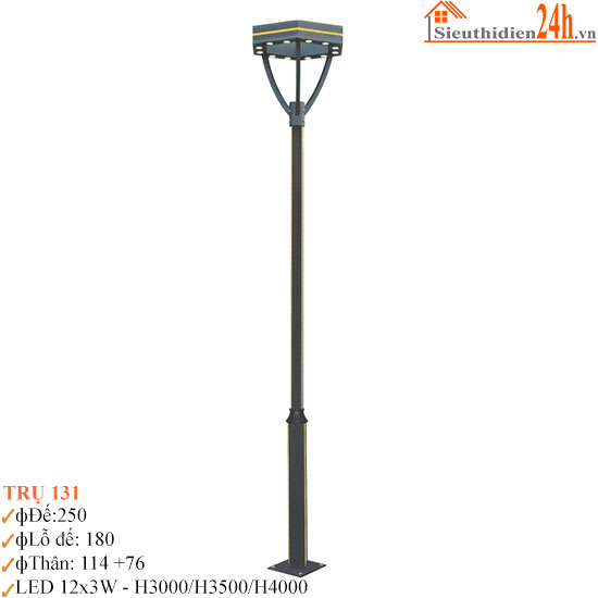 Đèn Trụ Sân Vườn Euroto TRU-131