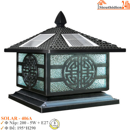 Đèn Trụ Cổng Euroto SOLAR-406
