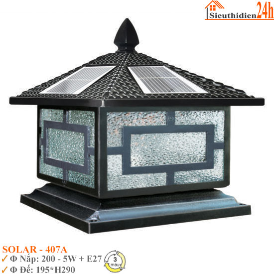 Đèn Trụ Cổng Euroto SOLAR-407